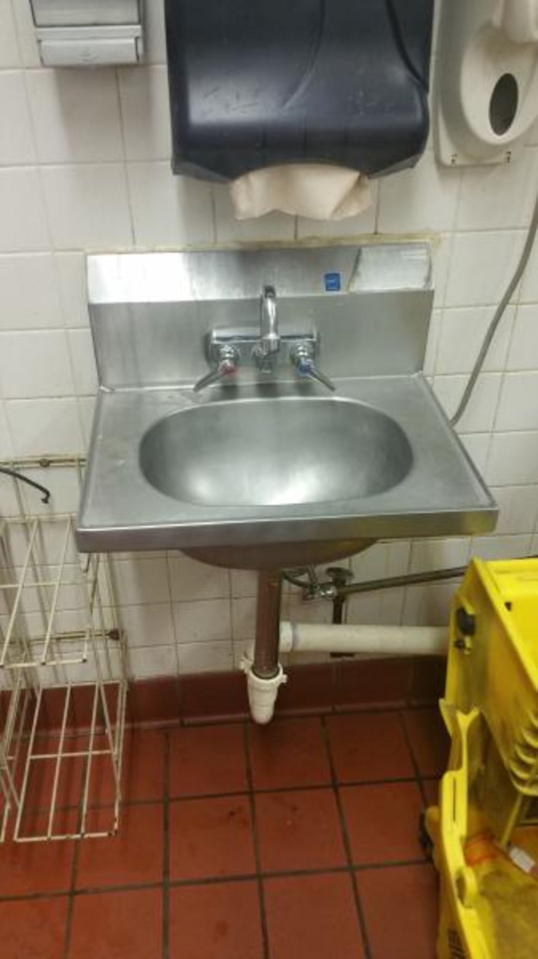 S/S Single Bowl Wall Mounted Sink Rigging Cost: $30