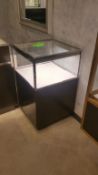 24""x24"x40" Chocolate Chrome and Glass Single Level display Case with Lighting Rigging Cost: $35