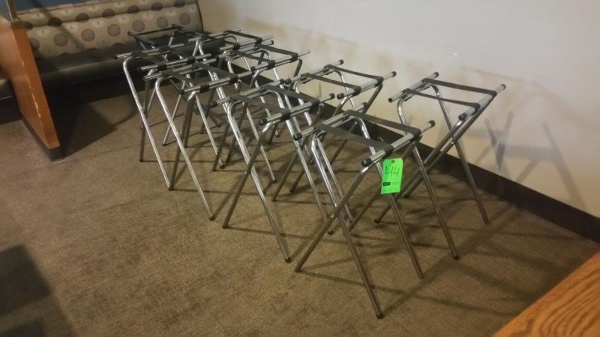 Chrome and Fabric Tray Stands Rigging Cost: $10