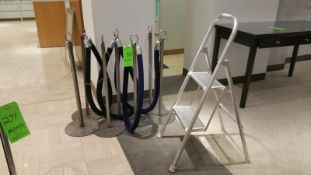 Velvet Rope Barriers and step ladder Rigging Cost: $15