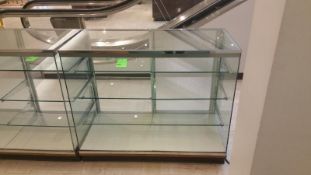 48” x 24” x 40” Chrome and Glass Display Cabinet with (3) Glass Shelves Rigging Cost: $55