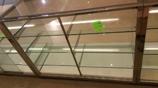 48” x 24” x 40” Chrome and Glass Display Cabinet with (3) Glass Shelves Rigging Cost: $55