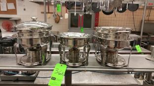 (3) Stainless Chafing Dishes Rigging Cost: $10