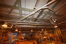 100’s of Feet Installed S/S Process Piping Throughout 1st Floor Polymers Building includes from 1”