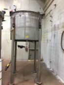 Aprox. 330 Gal. S/S Jacketed Mix Tank with Mixer (Tank Has Some Inside Damage)