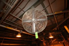 Dayton 30” Ceiling Mounted Fan (NOTE: used in Cl. I Div. 1 Gp. D hazardous areas) (Located 1st Floor