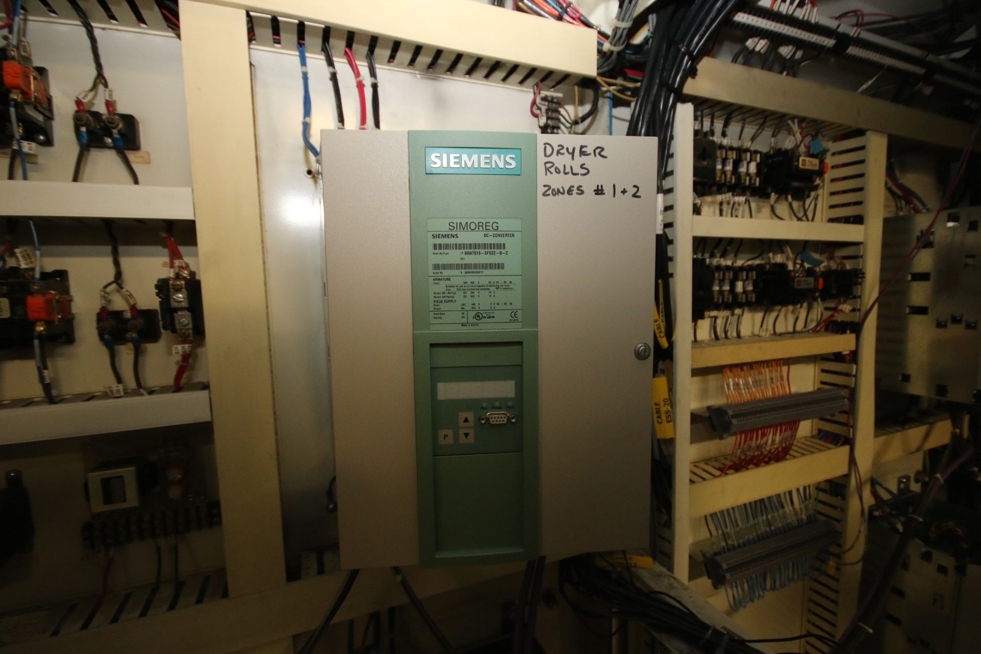 (2) Dryer Control Panels for Dryer Rolls Zones 1 to 8 with Electro Flyte (4) Siemens DC/ - Image 2 of 9