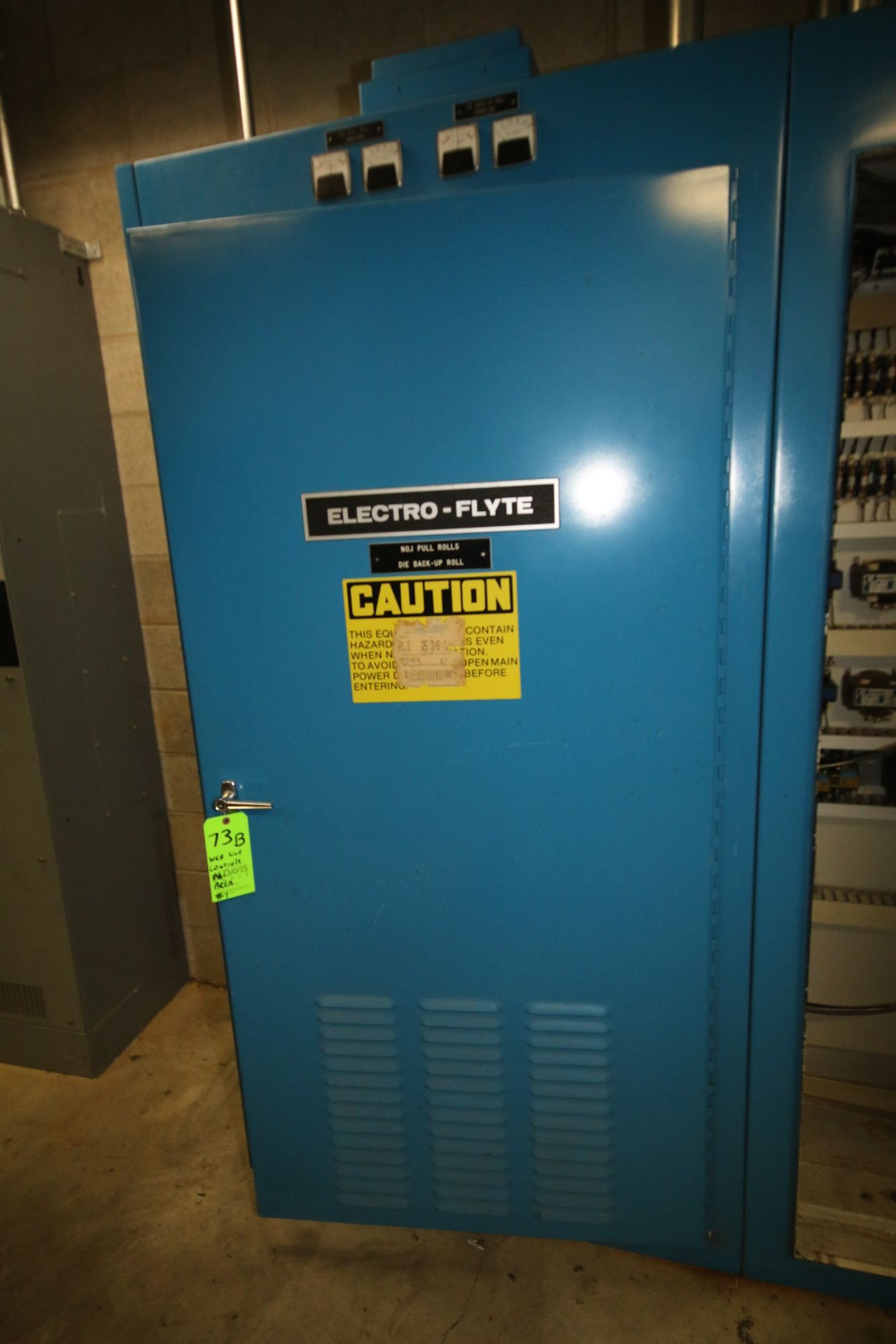Coater Area #1 Electro-Flyte Single Door Control Panel for #1 Pull Rolls and Die Back-Up Roll