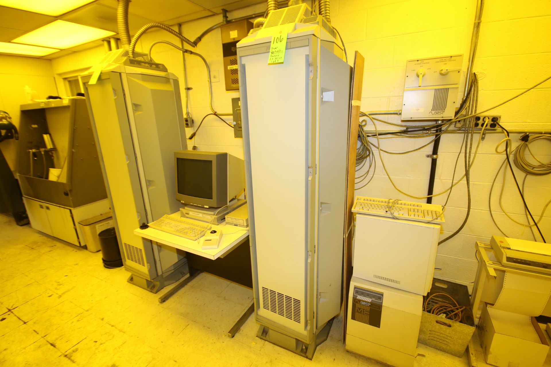 Foxboro IA Series Dryer and Other Line Control Cabinets with Computer System and Desk (Located in