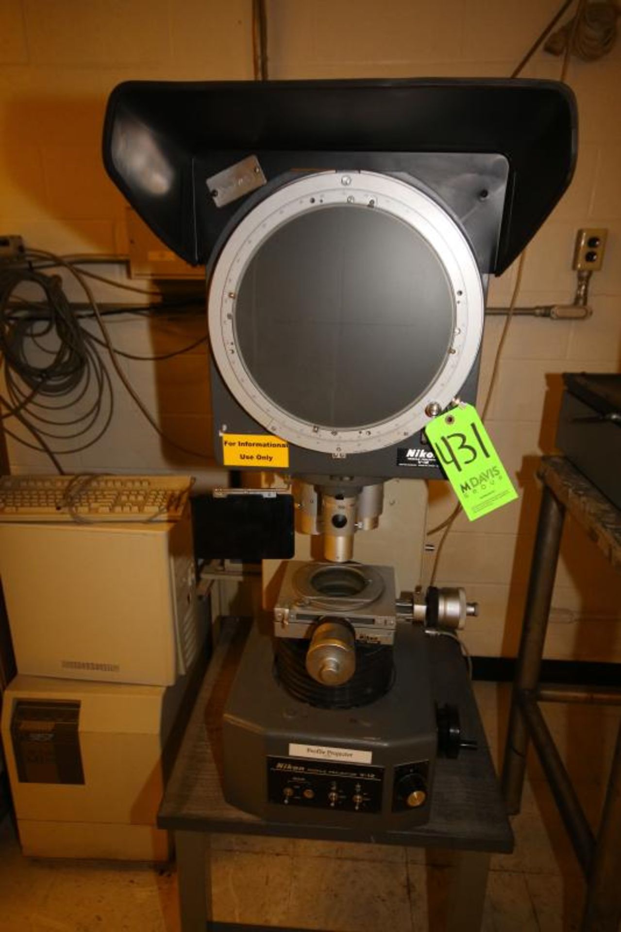 Nikon Profile Projector, M/N V-12, S/N 51078, with Stand - Image 2 of 3