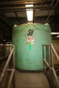 Sii Aprox. 1,500 Gal. Vertical Poly Tank, with Dome Top (NOTE: Located on Mezzanine), LOCATED IN