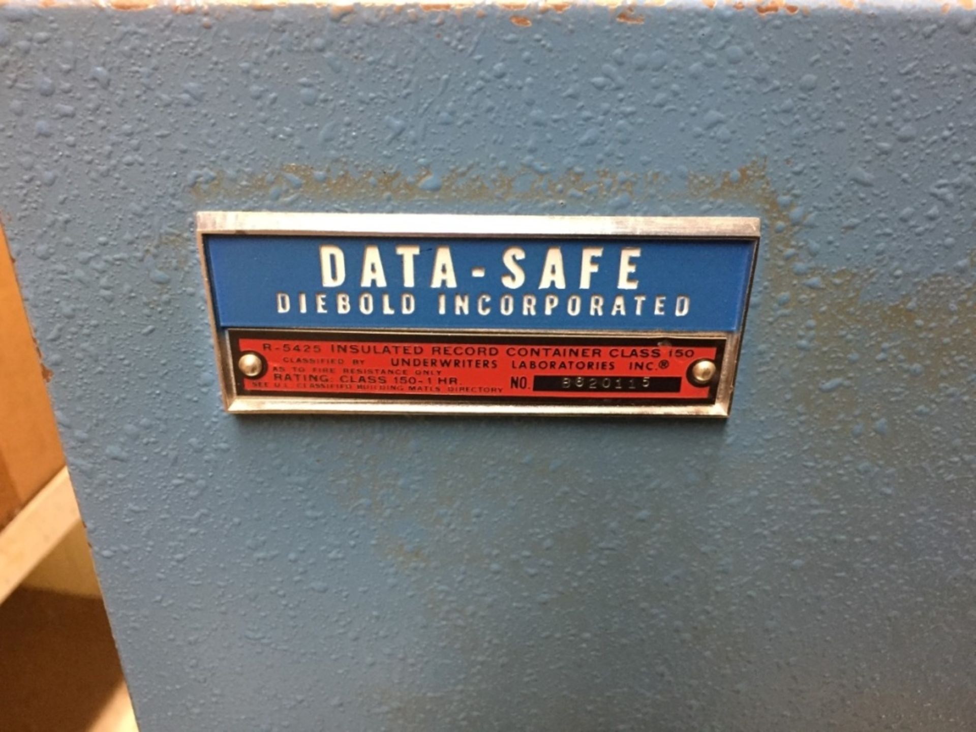 Diebold Fire Data Safe, Model R-5425, S/N A580738 (NOTE: Combination Not Available), LOCATED IN - Image 4 of 4
