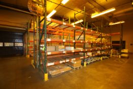 20-Sections Interlake and Other Standard Pallet Racking, Aprox. 14 ft. H Uprights, 9 ft. W, 2 to 4-