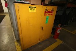 JustRite 2-Door Flammable Storage Cabinet, 30 Gal. Capacity, Dims.-43" L x 18" W x 45 H, LOCATED