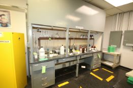 Lab Cabinets with Acid Resistant Tops Throughout Room 1 includes (1) 10 ft. L x 34" W Cabinet; (1)
