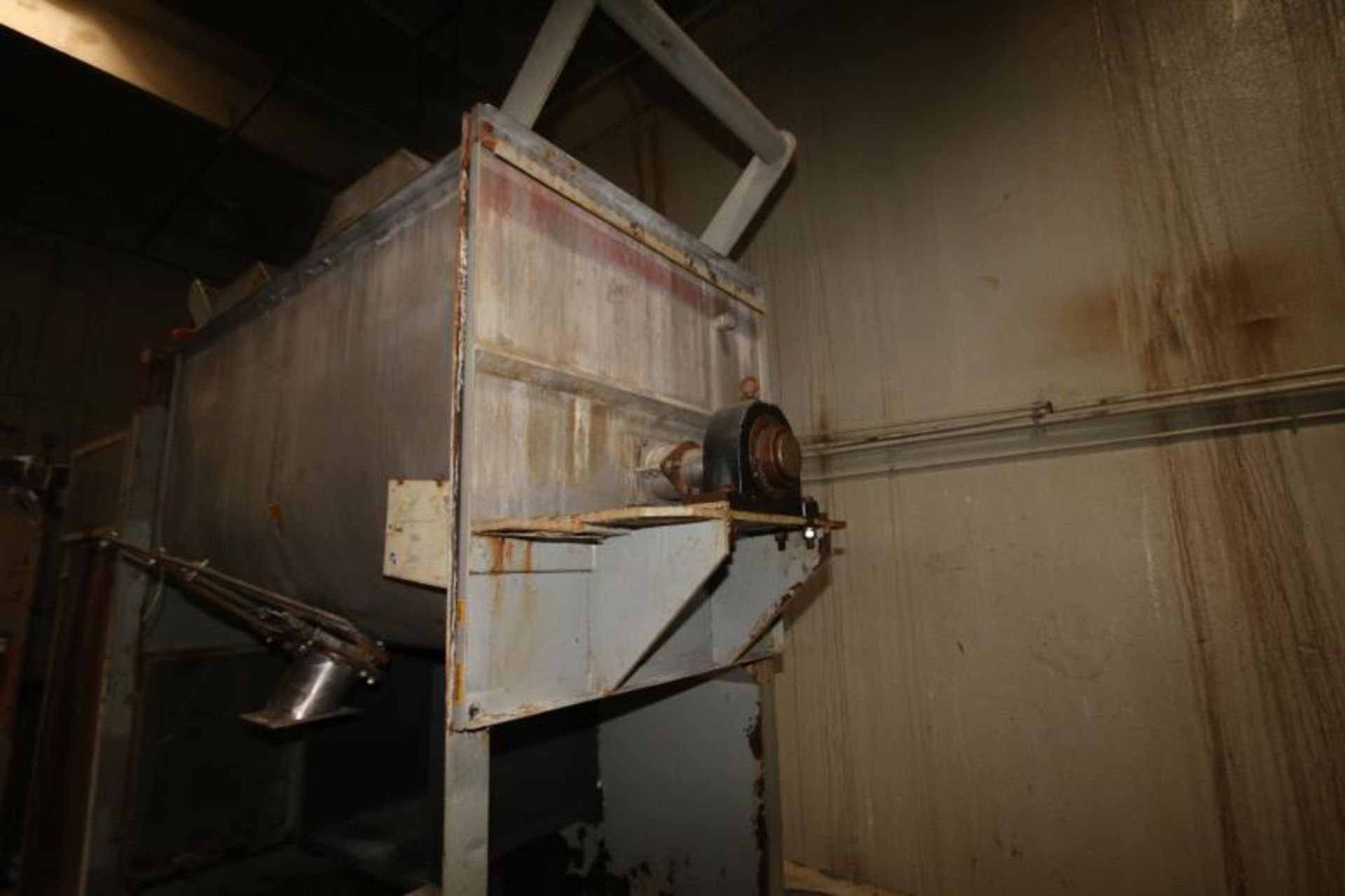 Aprox. 4,000 lb. S/S Paddle Mixer, with 50 hp Drive, 9" Dia. Discharge Outlet, Mix Chamber - Image 6 of 9