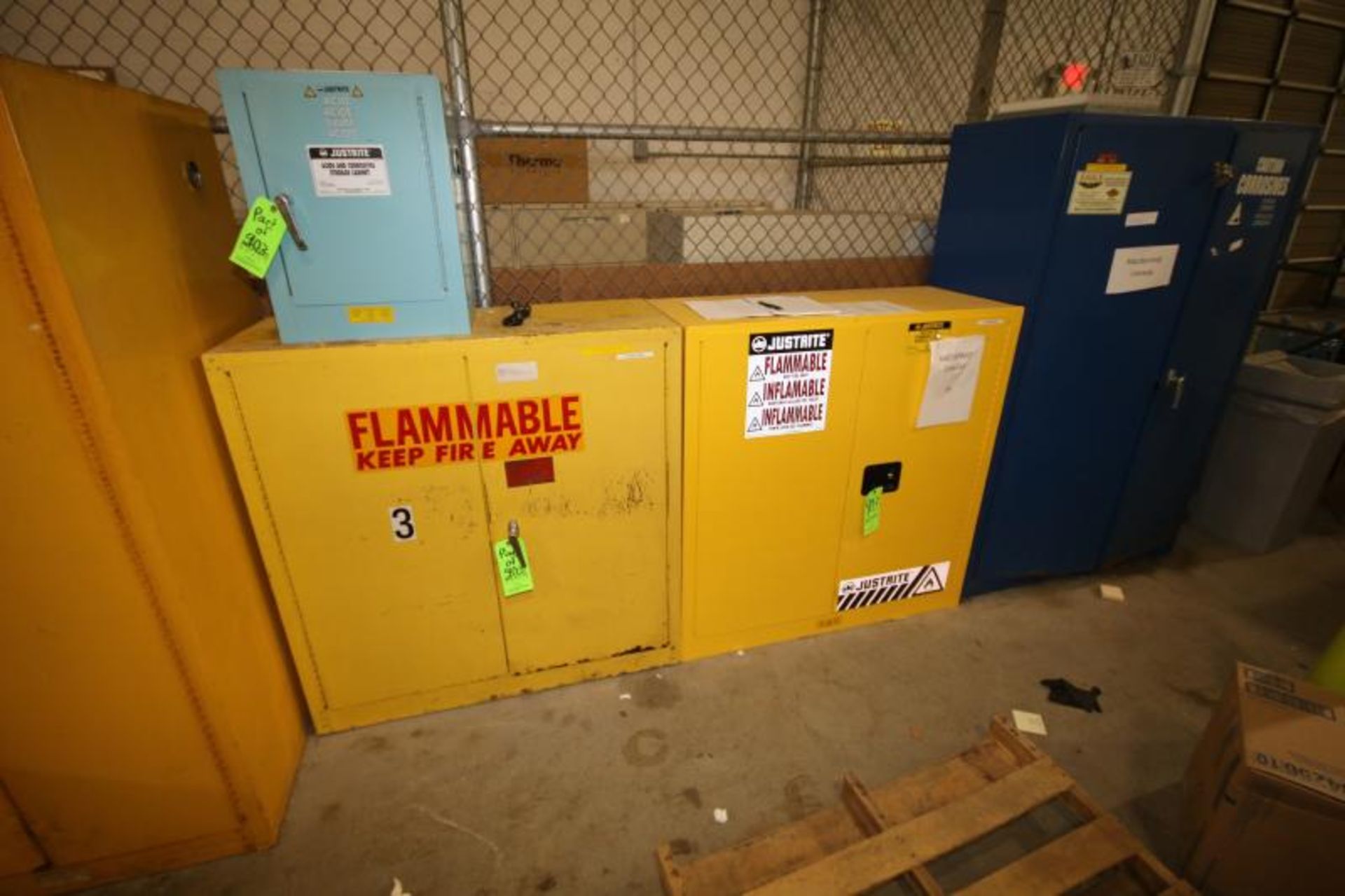 JustRite and Eagle Flammable Storage Cabinets, 30 Gal. Capacity, Overall Dims.: 43" L x 18" W x