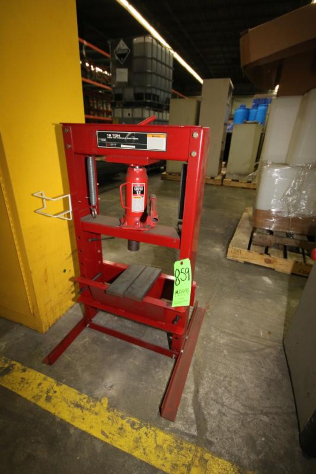Sunex 12 Ton Hydraulic Press, with Adjustable Frame, LOCATED IN BRIDGEVIEW, IL ***Removal: Items