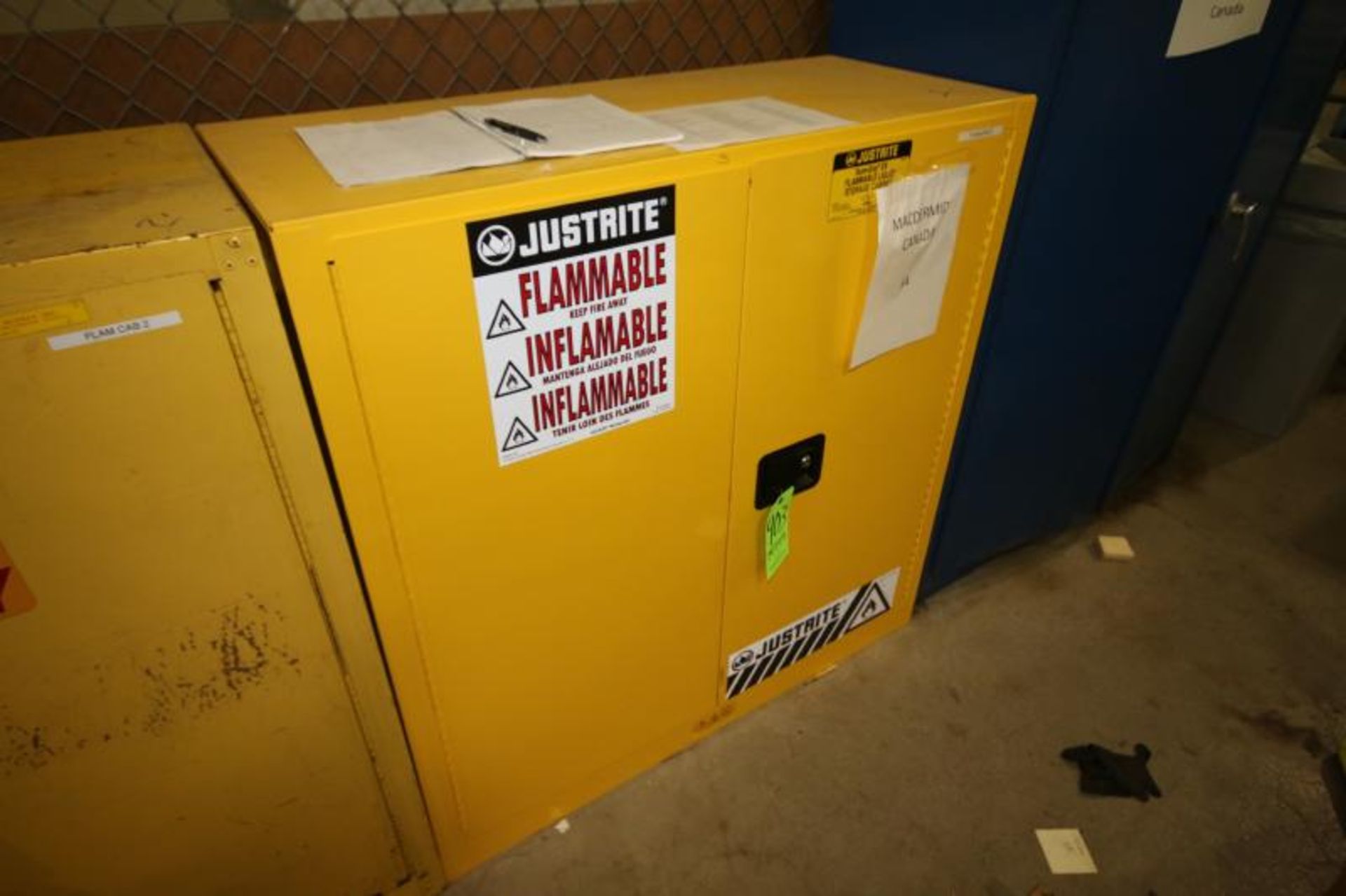 JustRite and Eagle Flammable Storage Cabinets, 30 Gal. Capacity, Overall Dims.: 43" L x 18" W x - Image 2 of 3