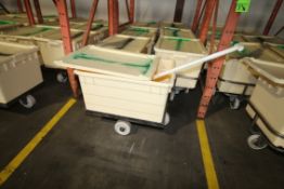 Plastic Ingredient Bins on S/S Cart, Includes Lid and Paddle, Dims.: 27 1/2" L x 19 1/2" W x 15 1/2"