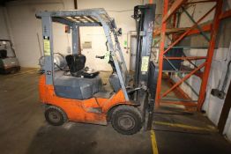 Toyota 2,800 lbs. Propane Forklift, M/N 7FGUI, S/N 64263, Double Stage Mast, Side Shift and Tilt (