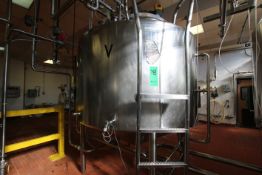 Mueller 1,000 Gal. Dome-Top / Cone-Bottom Fermentation / Processing Tank, Equipped with Sweep/Scrape