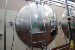 Walker 4,000 Gal. Jacketed Horizontal Tank, Model 10592, S/N HHT4885R, S/S Front, 84 SQ/FT Jacket,