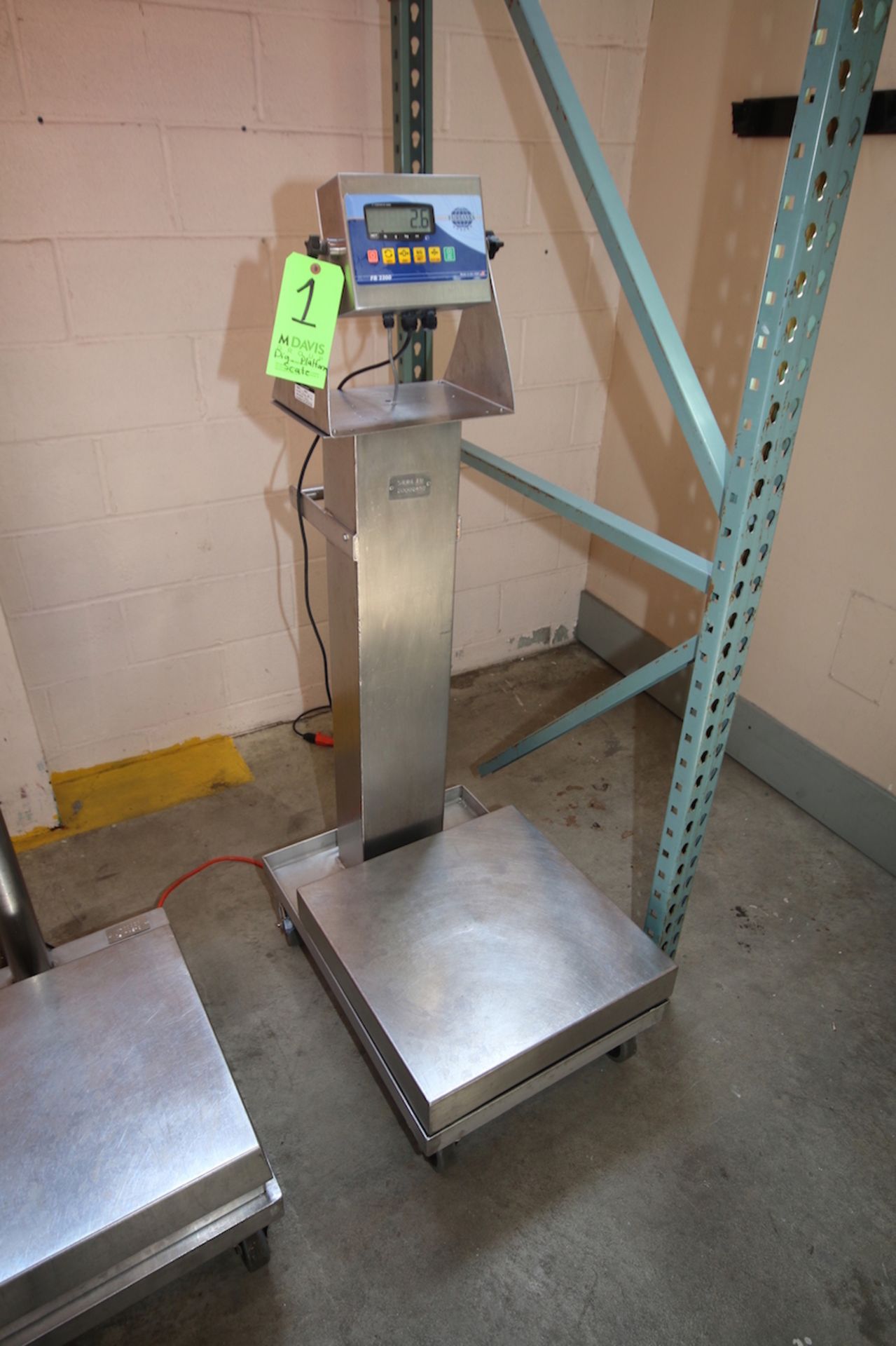 Fairbanks S/S Digital Platform Scale, M/N FB 2200, Mounted on S/S Portable Frame, 20" L x 20" W S/