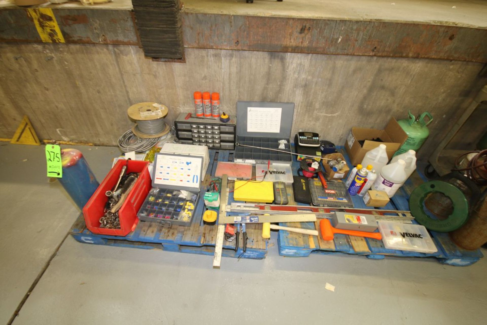 Lot of Assorted Shop Equipment, Includes Cylinders, Electrical Hardware, Nuts and Bolts, Chain, - Image 2 of 3