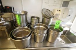 Lot of Assorted S/S Lab Pots, (17) Total Pots