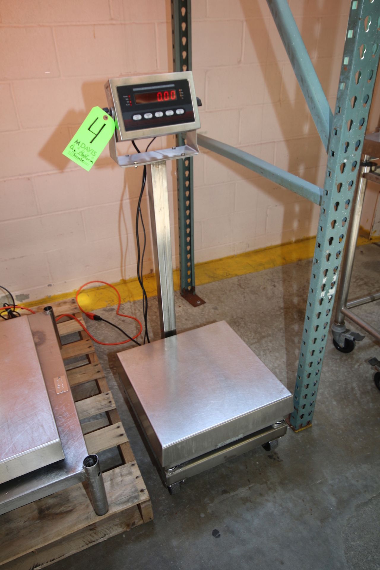 S/S Digital Platform Scale, Mounted on S/S Portable Frame, 18" L x 18" W S/S Platform