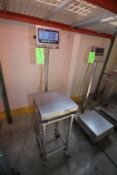 Totalcomp S/S Digital Platform Scale, M/N TLI, Mounted on S/S Portable Frame, 15 1/2" L x 15 1/2"