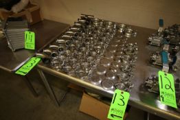 Lot of Assorted S/S Fittings, Includes (31) 1 1/2" S/S Clamps, (2) 2" S/S Clamps, (4) 3 1/2" S/S