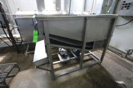 S/S Draining Mat / Filtering Conveyor, Used to Drain Oil After Exiting Fryer Approx 25" W x 58" L