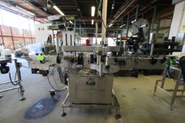 Logotech Pressure Sensitive Labeler, Model ST-300, S/N 1148, Type 110, Applies Top and Side