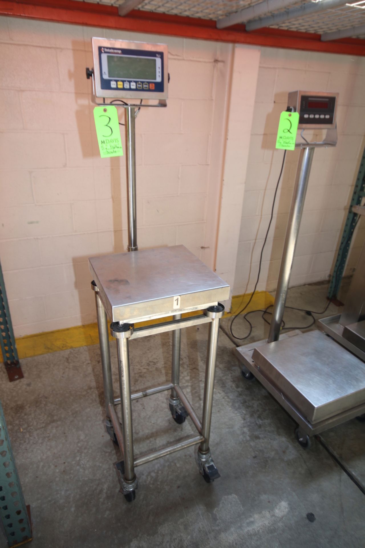 Totalcomp S/S Digital Platform Scale, M/N TLI, Mounted on S/S Portable Frame, 15 1/2" L x 15 1/2" - Image 3 of 4