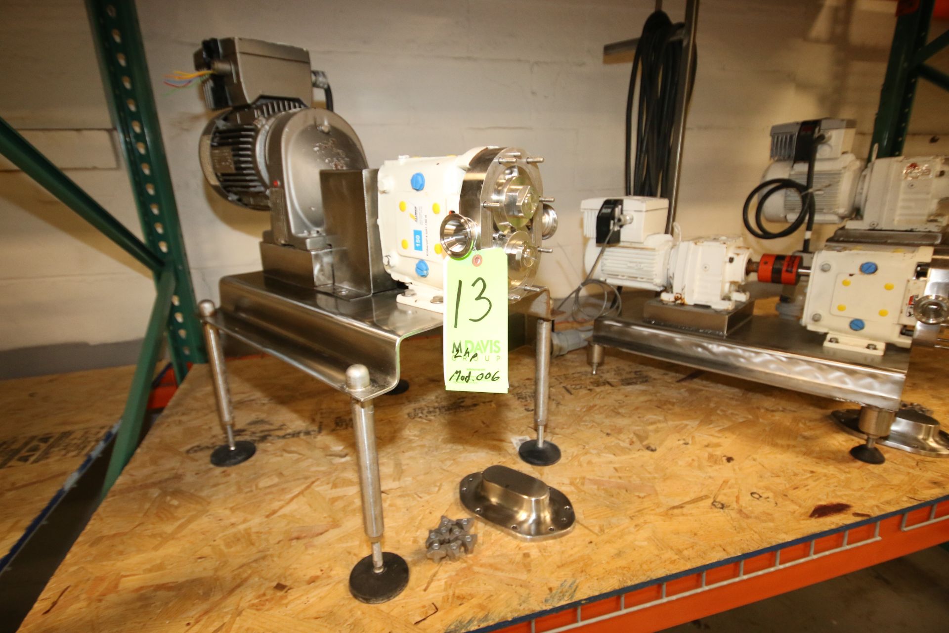 Waukesha-Cherry Burrell 2 hp Positive Displacement Pump, Model 006, S/N 250230-99 with 1-1/2"