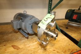 Fristam 10 hp Centrifugal Pump, Model FPR3532-170, S/N FPR35320603365 with 2-1/2" x 2" Clamp Type