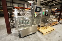 1998 Osgood 8-Station Rotary Filler, Model 1001-D, S/N 03-461 with Lid and Cut DeNesters,