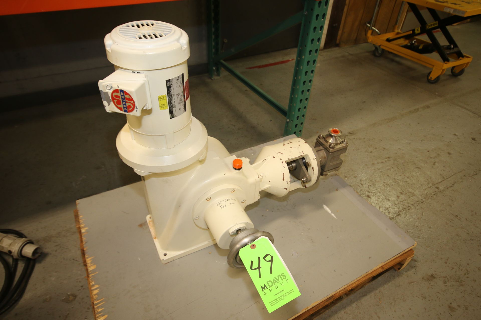 Bran Lubbe 2 hp Pump, Type N-D31, Machine #A9274 with 1-1/2" Clamp Type S/S Head and U.S.