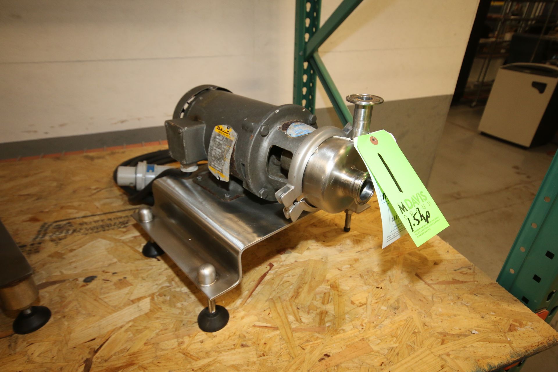 Thomsen 1.5 hp Centrifugal Pump, Model 42021-GA, S/N 21839 with 1-1/2" x 1" Clamp Type S/S Head