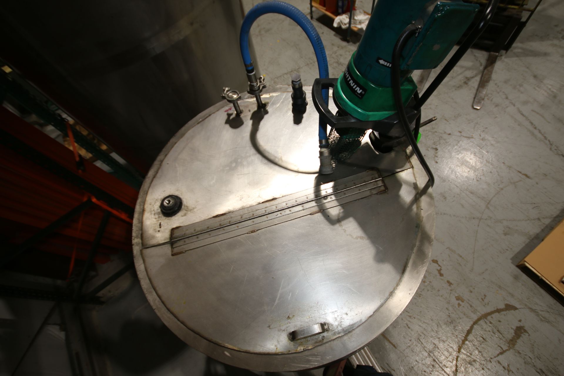 Aprox. 260 Gal. S/S Chemical Mixing Tank, 316 S/S with Vektor .25 hp Lightnin Mixer, 1725 RPM, 230/ - Image 3 of 7