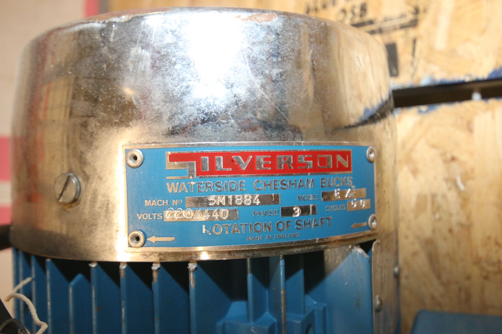 Silverson High Shear Mixer, Model EX, Machine 5M1884, 220/440 V, 3 Phase with 5-1/2 hp, 3470 RPM - Image 3 of 3