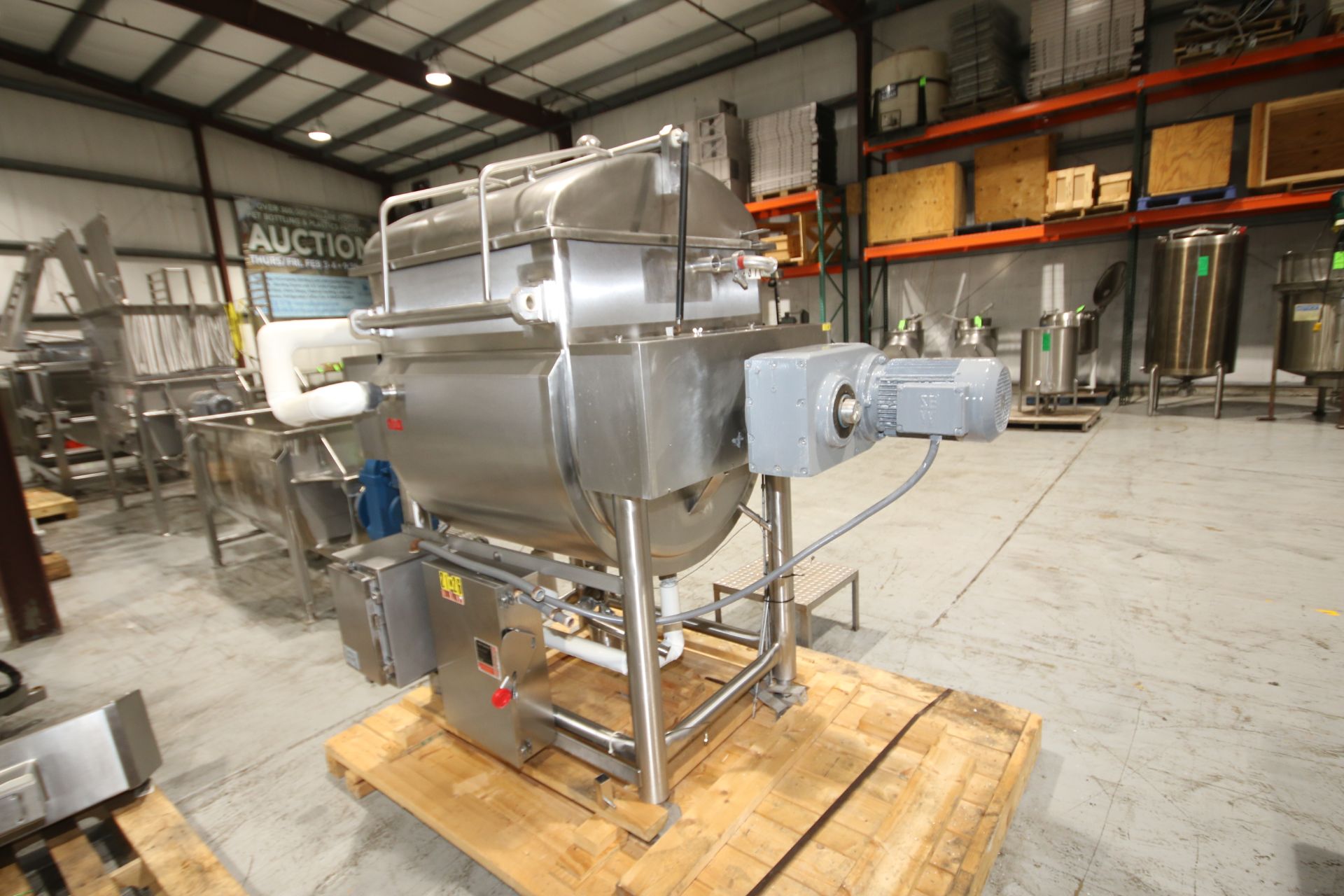 APV 35" L x 37" W x 38" D Jacketed 316 S/S Paddle Blender, S/N G-5090 with 316 S/S Interior and - Image 8 of 12