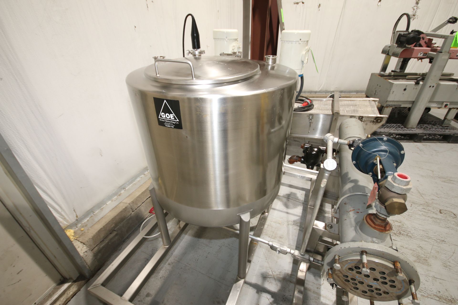 Skid-Mounted CIP System includes GOE 75 Gal. Hinged Lid S/S Tank (Tank Dimensions Aprox. 25" H x 30" - Image 2 of 7