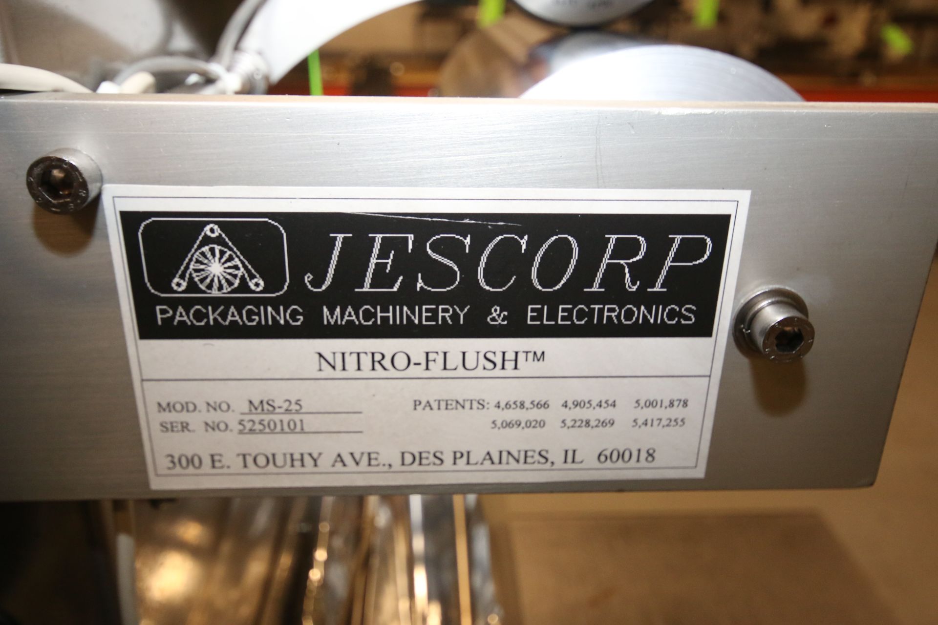 Jes Corp. Packaging Machinery Map Systems Tamper Evident Sealer, Model MS-25, S/N 5250101 - Image 8 of 9