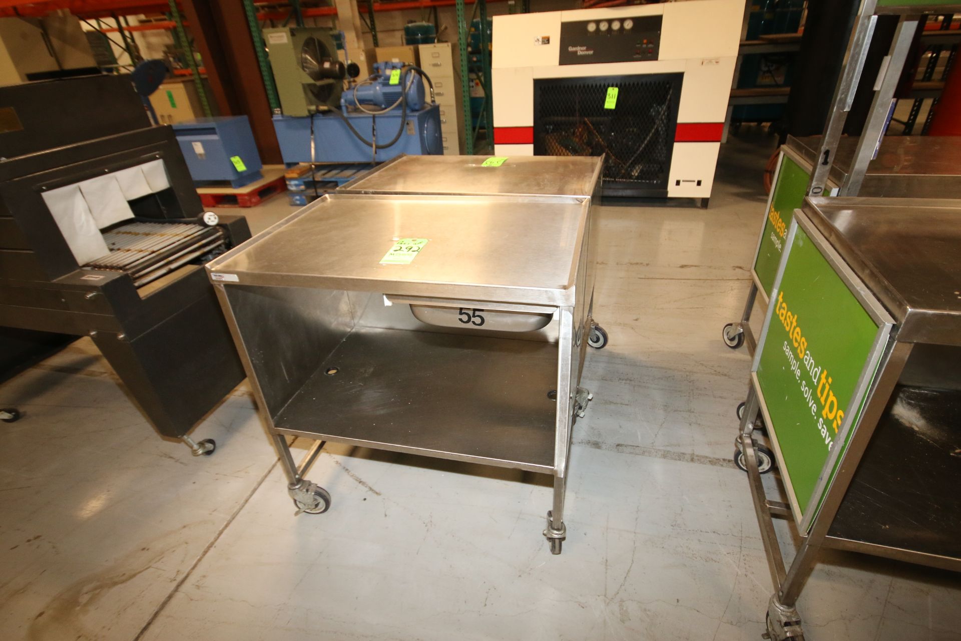 Aprox. 34" L x 23" W x 37" H Portable S/S Sample Cart - Image 2 of 2