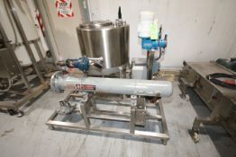 Skid-Mounted CIP System includes GOE 75 Gal. Hinged Lid S/S Tank (Tank Dimensions Aprox. 25" H x 30"