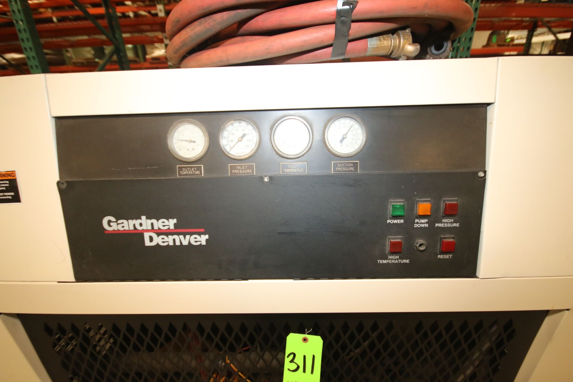 Gardner Denver Refrigerated Air Dryer, Model 7000101, S/N 8-01-95-4771, 800 scfm, 5 hp Comp., 1/3 hp - Image 3 of 5