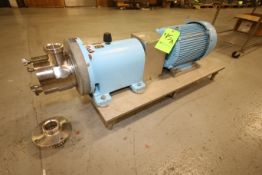 Waukesha 10 hp High Shear Pump, Model SP4, S/N 215363-98 with 2" x 2" Threaded S/S Head and U.S.